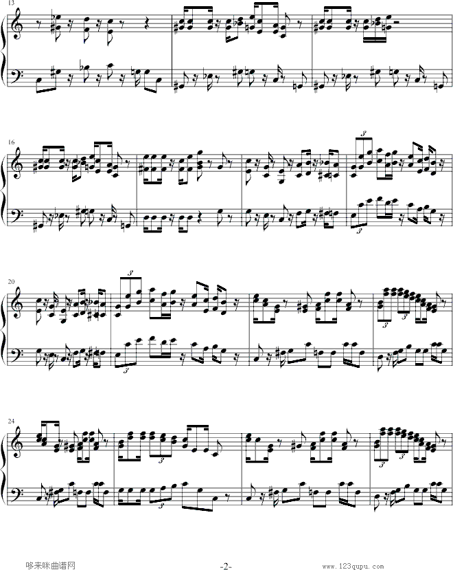 超级玛莉-全集-游戏钢琴曲谱（图2）