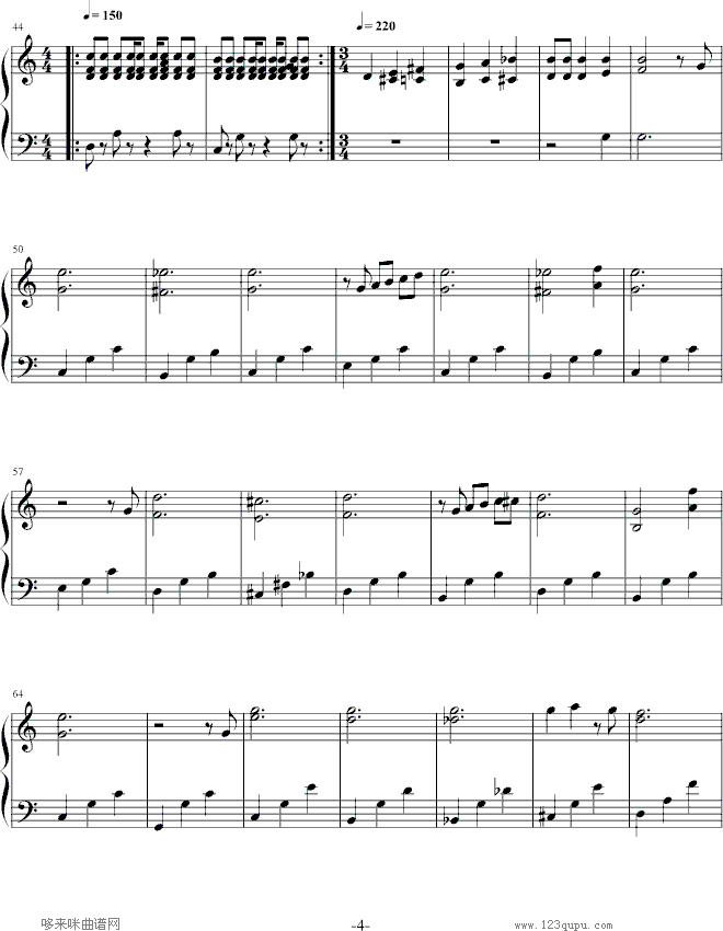 超级玛莉-全集-游戏钢琴曲谱（图4）