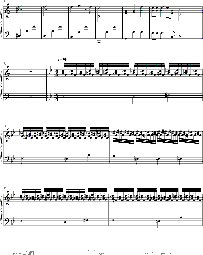 超级玛莉-全集-游戏钢琴曲谱（图5）