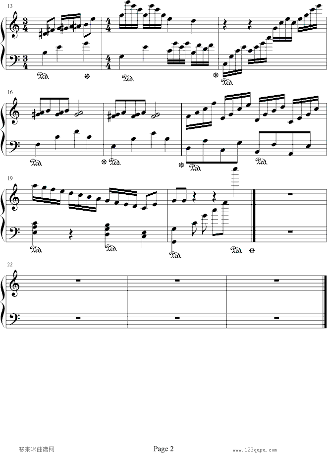 小蜜蜂-（变奏版）-游戏钢琴曲谱（图2）