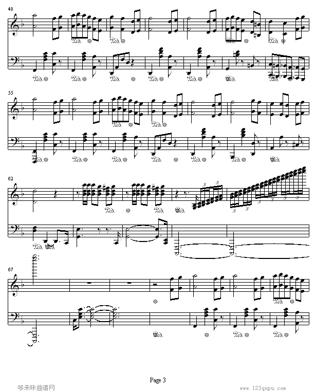 华尔兹的初次体验-樱兰高校男公关部钢琴曲谱（图3）
