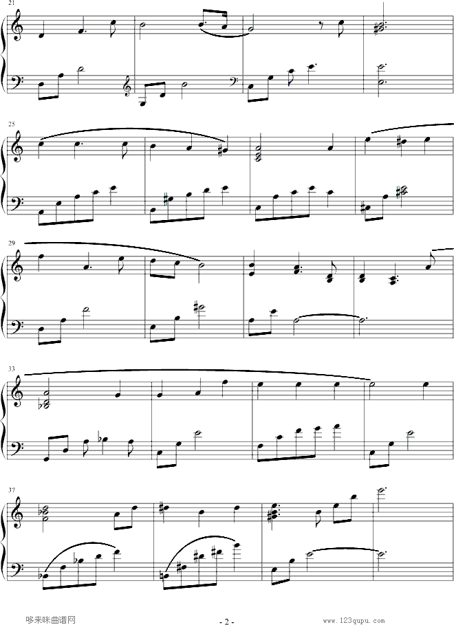只为你-麦比多多版-冬季恋歌钢琴曲谱（图2）