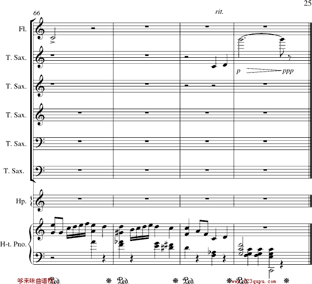 心雨-周杰伦钢琴曲谱（图25）