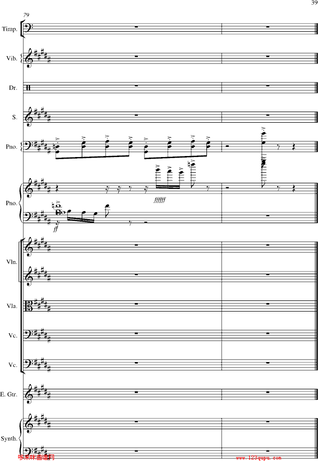 夜的第七章-总谱-manle版-周杰伦钢琴曲谱（图39）