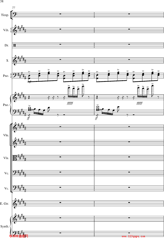 夜的第七章-总谱-manle版-周杰伦钢琴曲谱（图38）