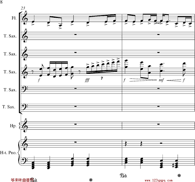 心雨-周杰伦钢琴曲谱（图8）