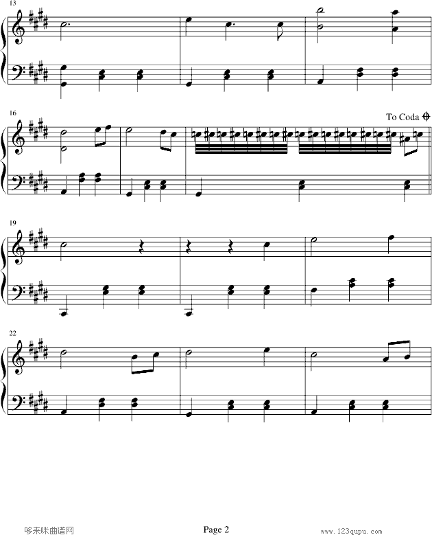 A SAD MOTIVE-春天华尔兹钢琴曲谱（图2）