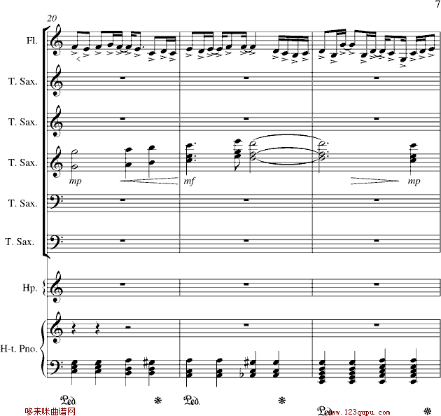 心雨-周杰伦钢琴曲谱（图7）