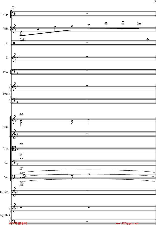 夜的第七章-总谱-manle版-周杰伦钢琴曲谱（图5）