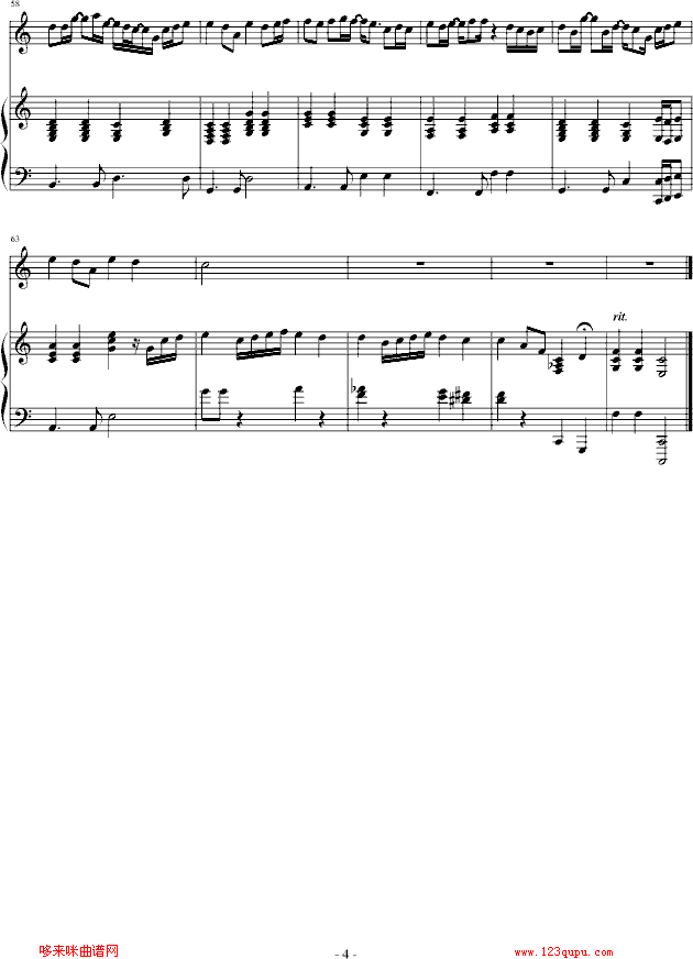心雨-弹唱版-周杰伦钢琴曲谱（图4）