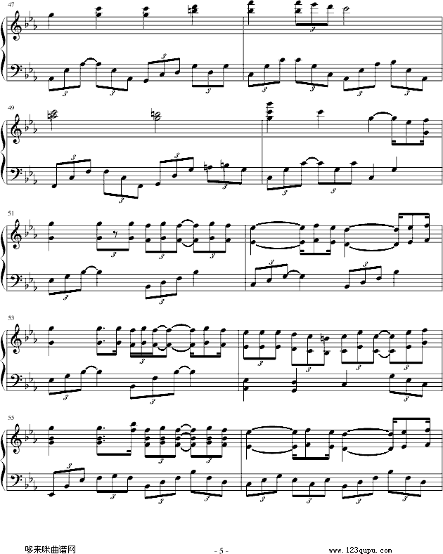 寂寞在唱歌-阿桑钢琴曲谱（图5）