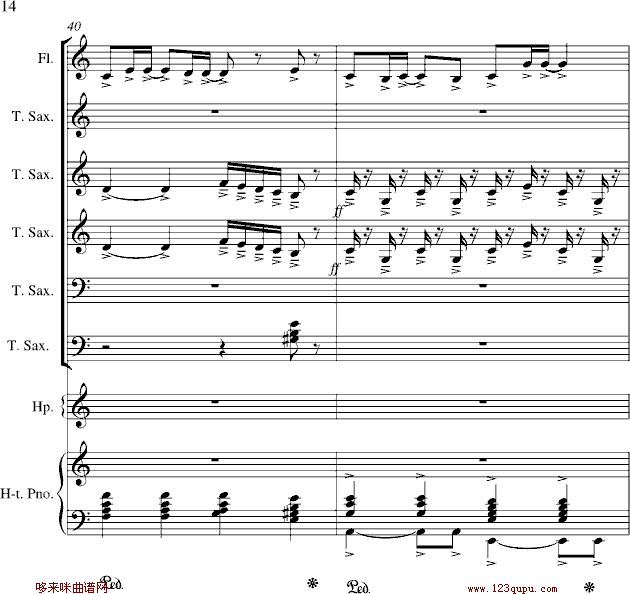 心雨-周杰伦钢琴曲谱（图14）
