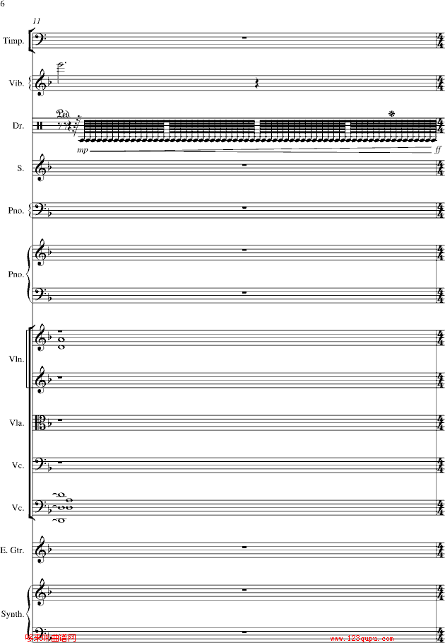夜的第七章-总谱-manle版-周杰伦钢琴曲谱（图6）