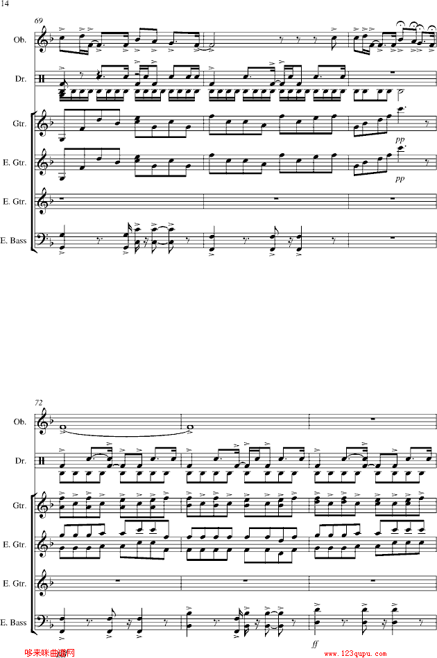 一路向北-总谱-manle版-周杰伦钢琴曲谱（图14）