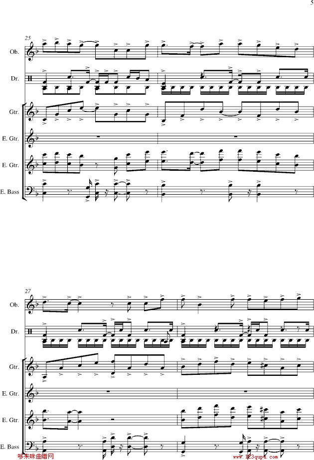 一路向北-总谱-manle版-周杰伦钢琴曲谱（图5）