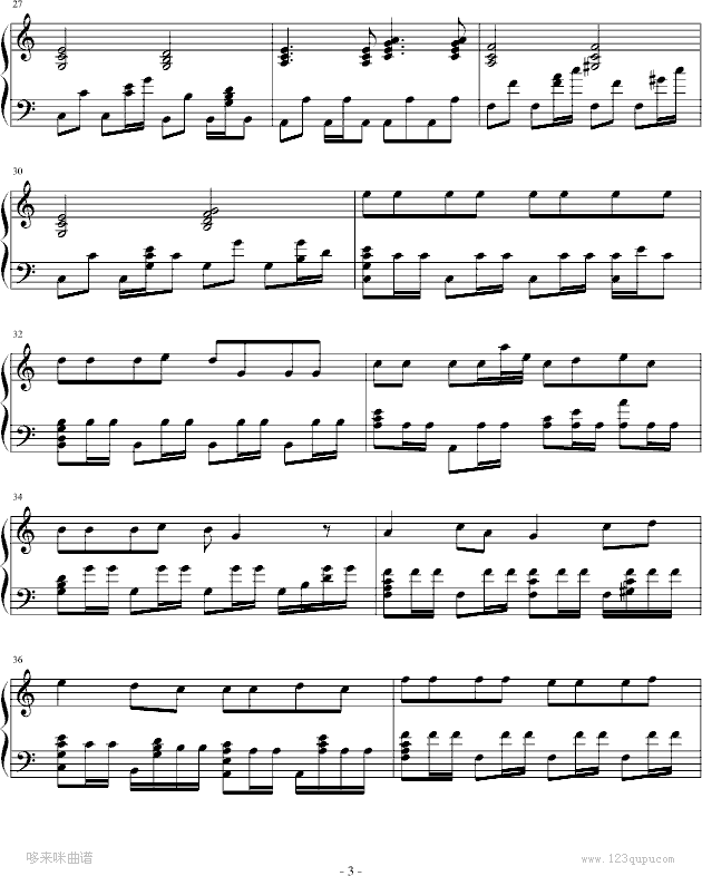 红日-李克勤钢琴曲谱（图3）