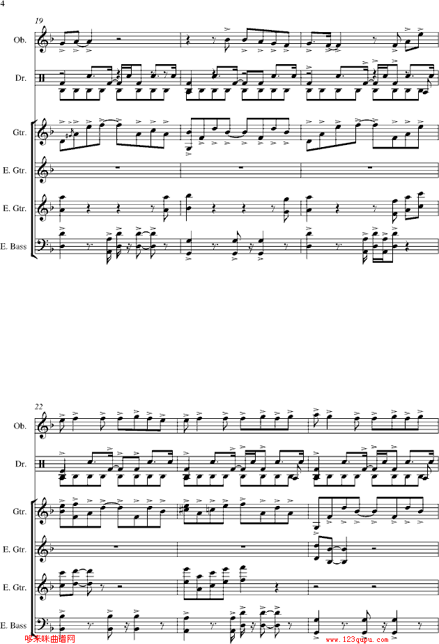 一路向北-总谱-manle版-周杰伦钢琴曲谱（图4）