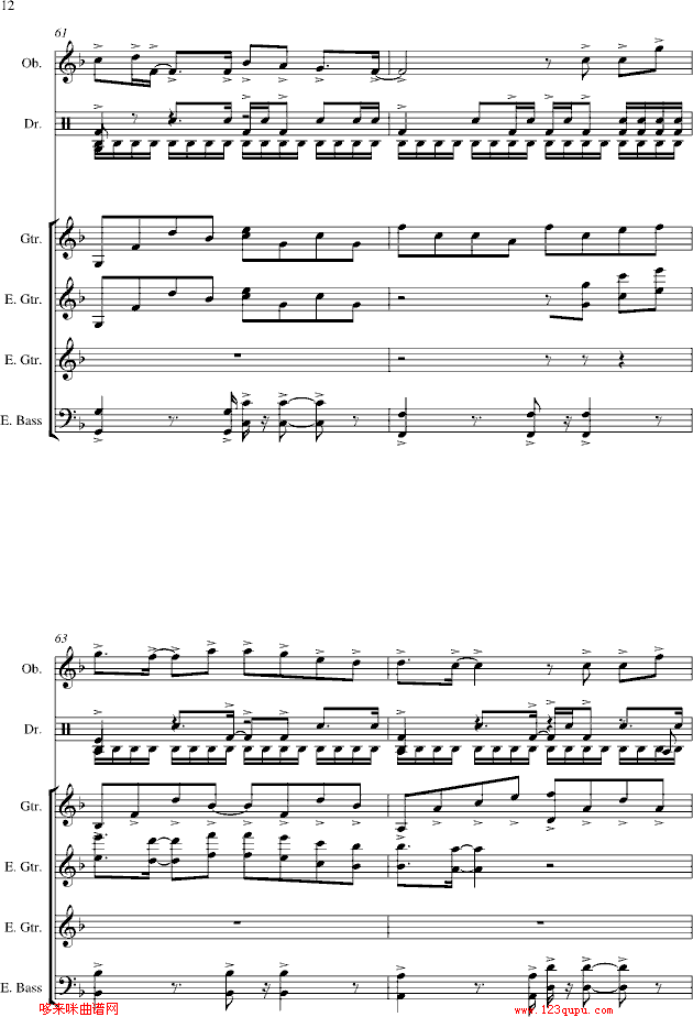 一路向北-总谱-manle版-周杰伦钢琴曲谱（图12）