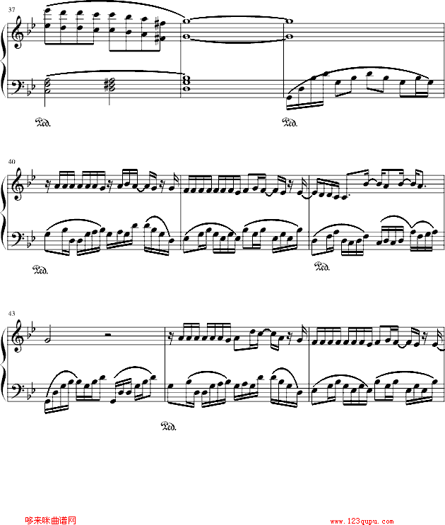 下沙-游鸿明钢琴曲谱（图5）
