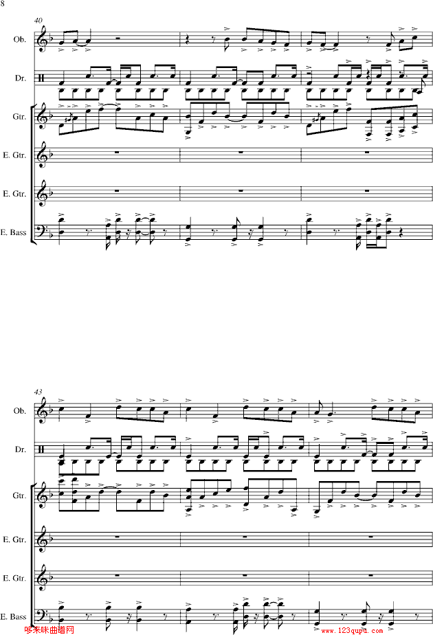 一路向北-总谱-manle版-周杰伦钢琴曲谱（图8）