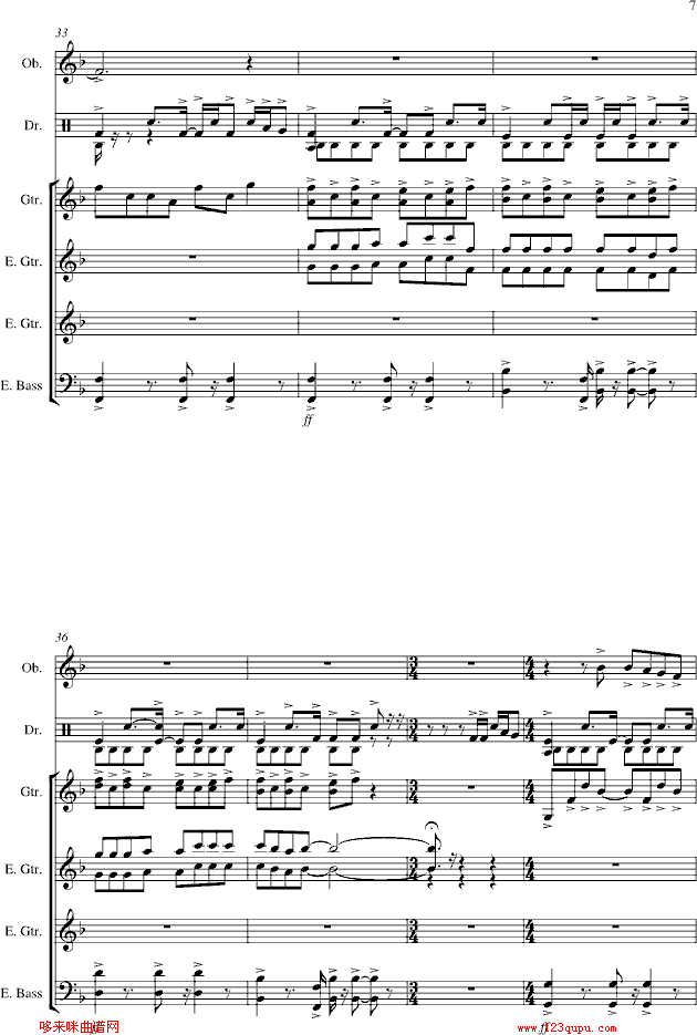 一路向北-总谱-manle版-周杰伦钢琴曲谱（图7）