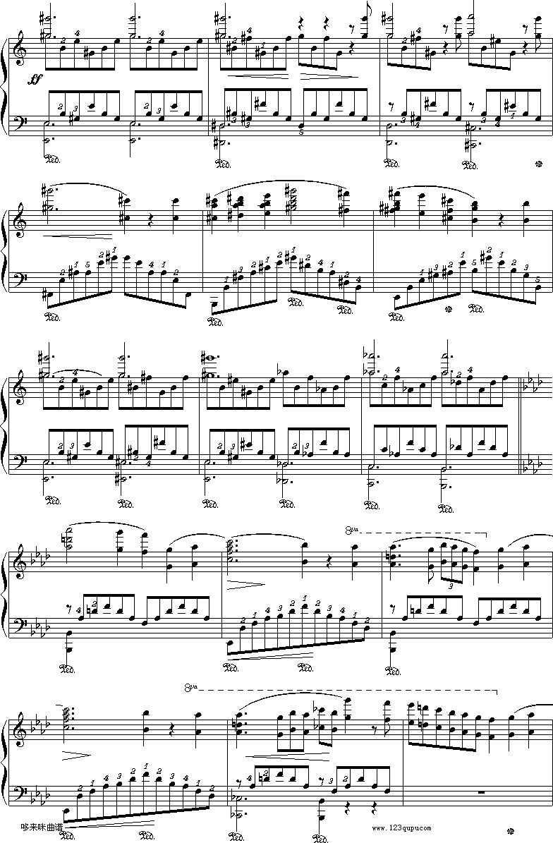 爱之梦-李斯特钢琴曲谱（图4）