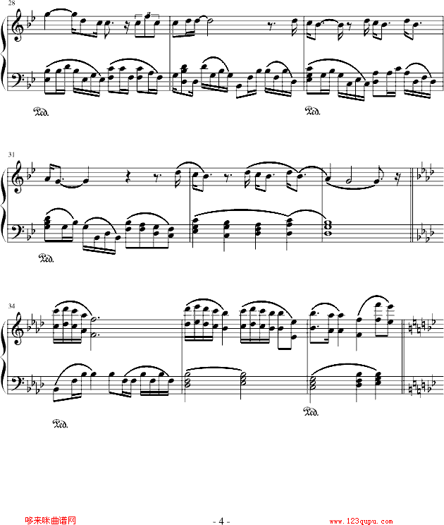 下沙-游鸿明钢琴曲谱（图4）