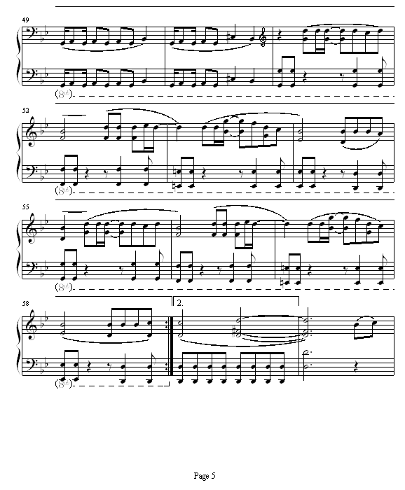 第二世-谢霆锋钢琴曲谱（图5）
