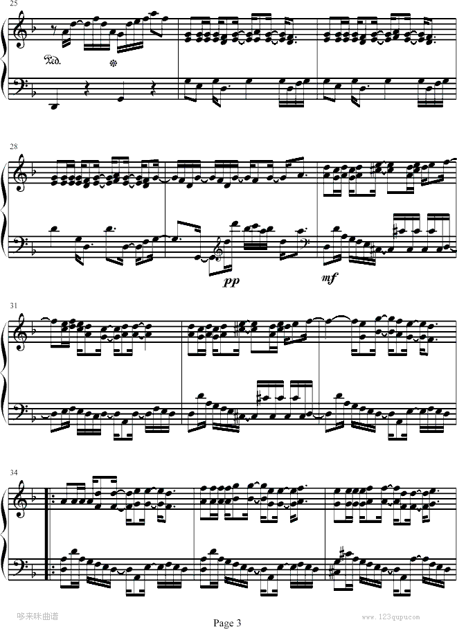 完美主义-周杰伦钢琴曲谱（图3）
