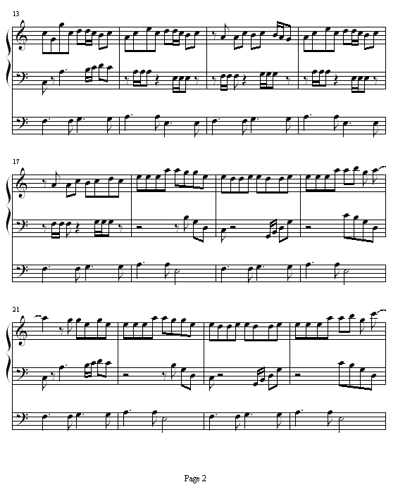 香草吧噗-南拳妈妈钢琴曲谱（图2）