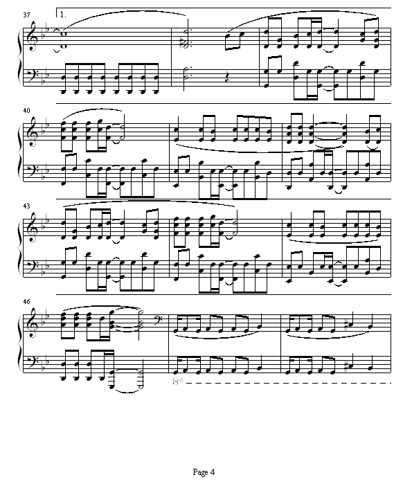 第二世-谢霆锋钢琴曲谱（图4）