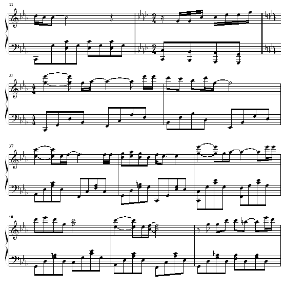 当年情-张国荣钢琴曲谱（图4）