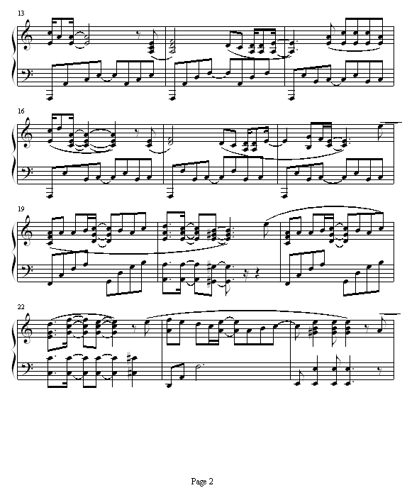 爆光-谢霆锋钢琴曲谱（图2）