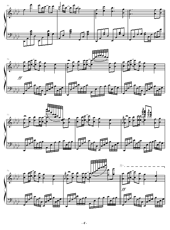 无尽的爱 - 神话 ( 成龙)-成龙钢琴曲谱（图4）