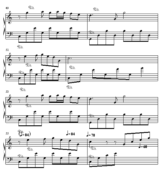 相思河畔-陈百强钢琴曲谱（图7）