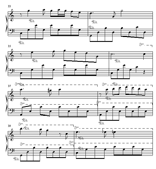 相思河畔-陈百强钢琴曲谱（图5）