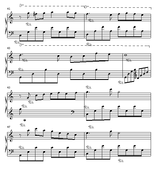 相思河畔-陈百强钢琴曲谱（图6）