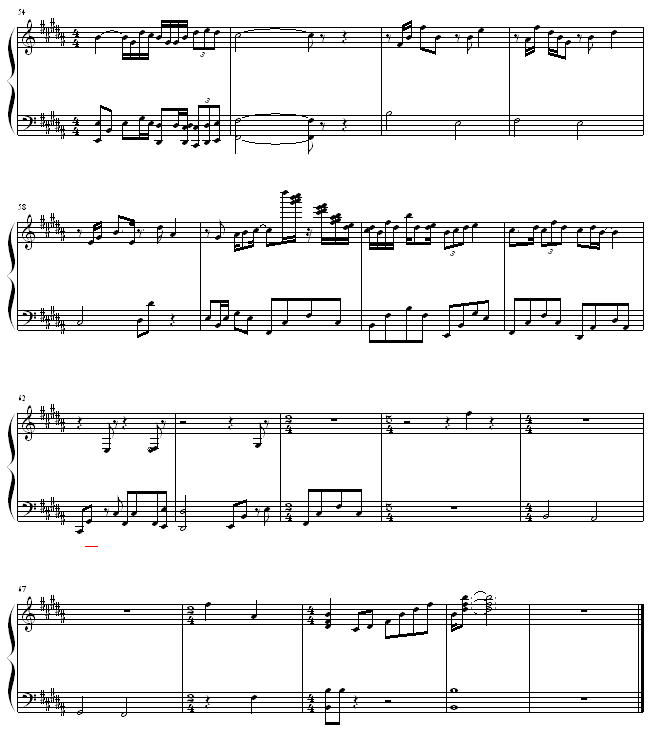 为时未晚-龙的传人钢琴曲谱（图3）