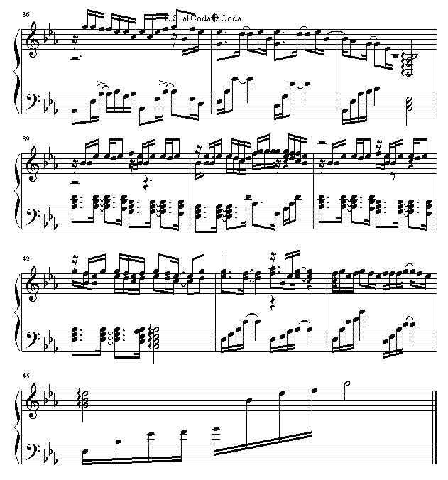 屋顶-周杰伦钢琴曲谱（图4）
