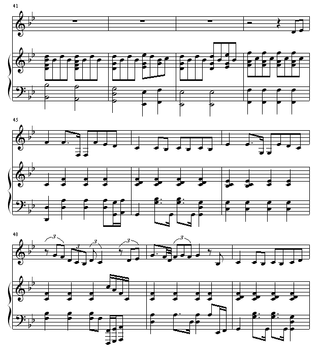 黑色幽默 伴奏-周杰伦钢琴曲谱（图5）