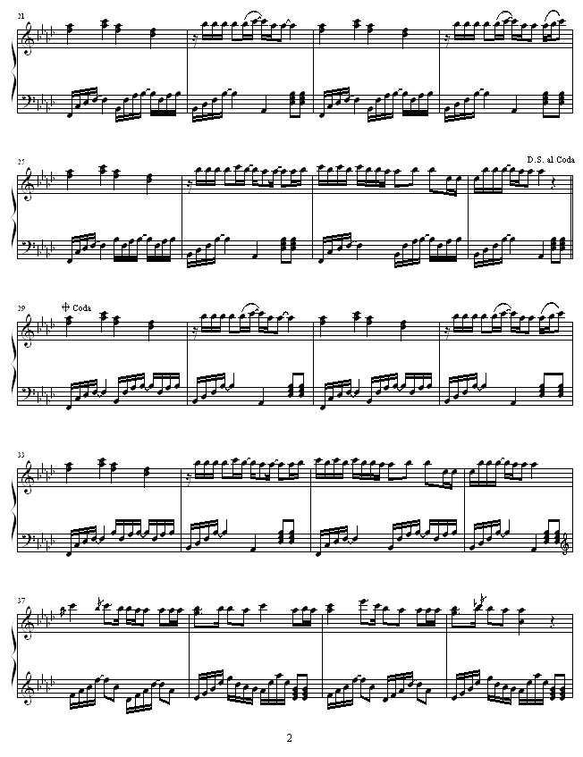 不得不爱-潘玮柏钢琴曲谱（图2）