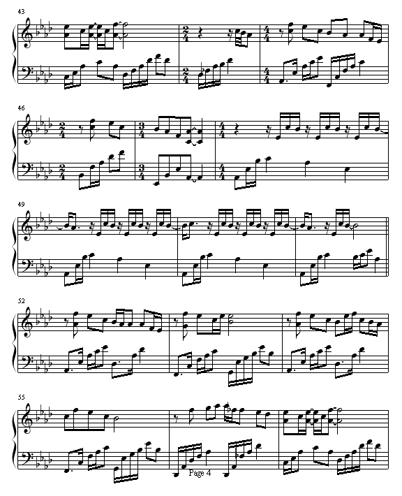 心中的日月-王力宏钢琴曲谱（图4）