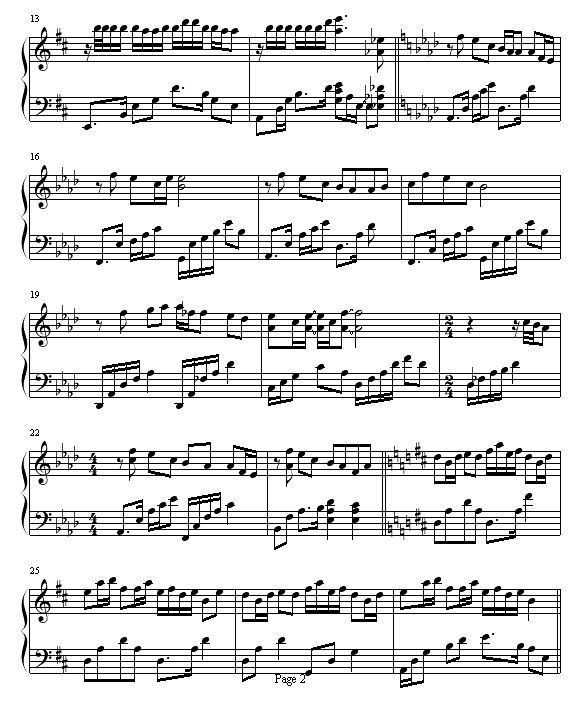 心中的日月-王力宏钢琴曲谱（图2）
