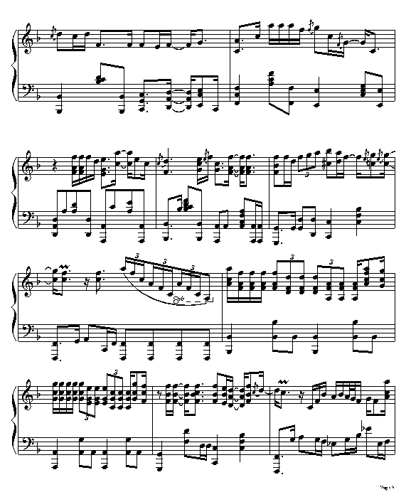 爱如潮水-张信哲钢琴曲谱（图5）