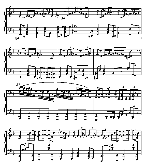 爱如潮水-张信哲钢琴曲谱（图4）