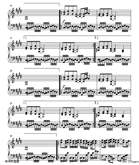 止战之伤-周杰伦钢琴曲谱（图2）