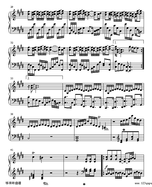止战之伤-周杰伦钢琴曲谱（图3）