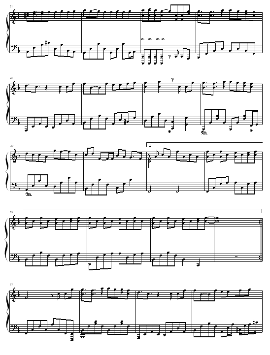 一路向北-演奏版-周杰伦钢琴曲谱（图2）
