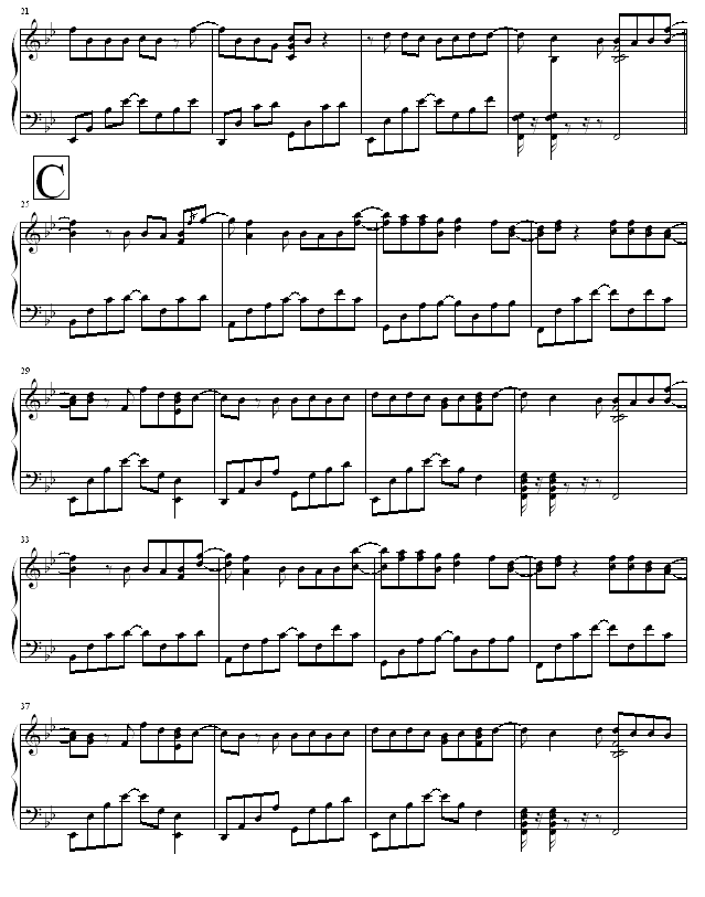 浪漫手机-05895464版-周杰伦钢琴曲谱（图2）
