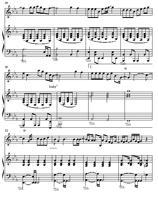 唯一 - 05895464版-王力宏钢琴曲谱（图3）